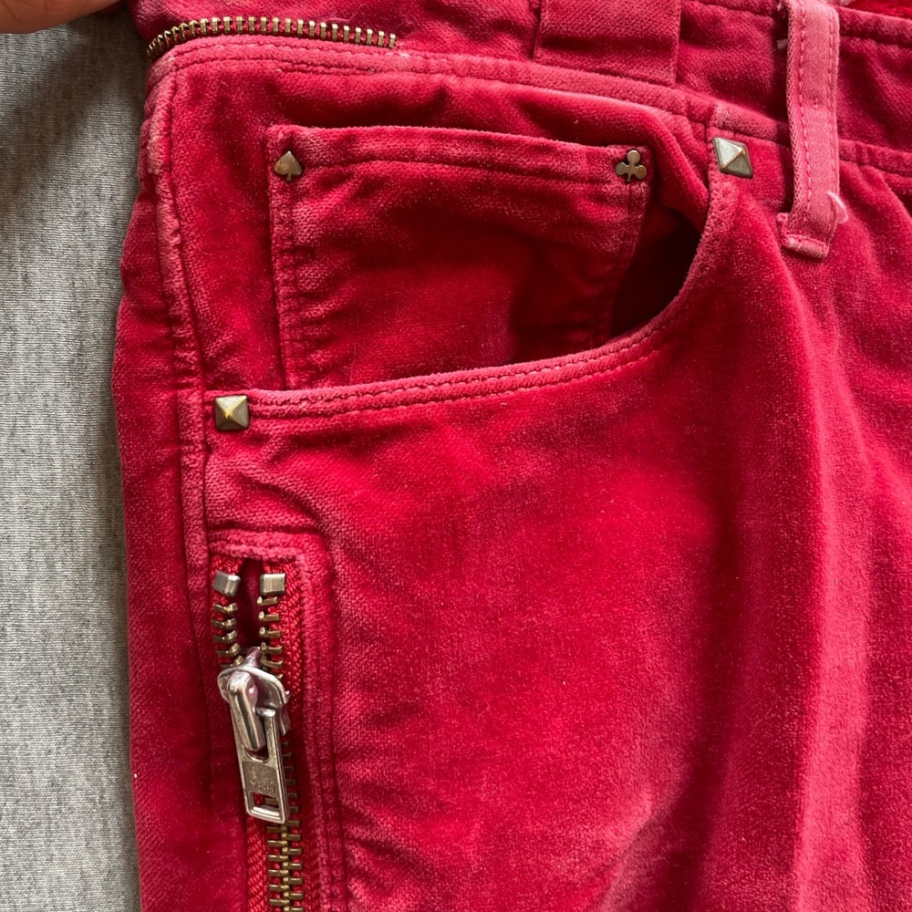 JPG red suede pants